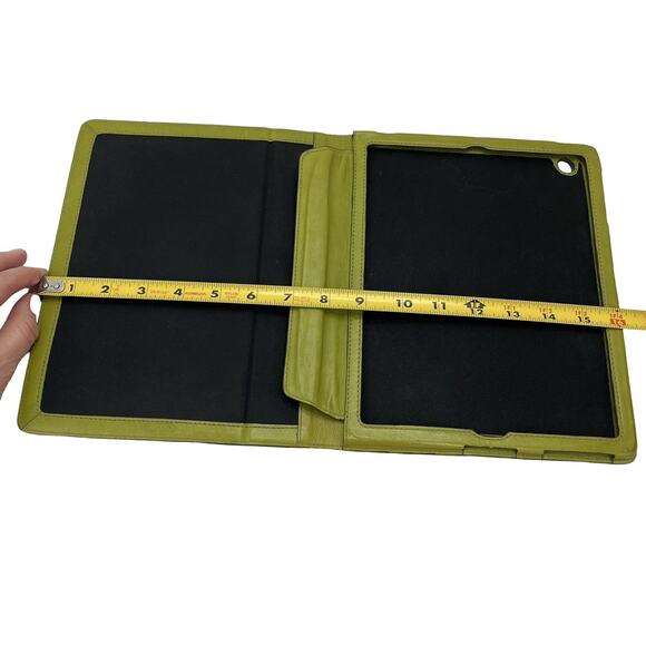 Coach Green Leather iPad Folio Case 10.5” Tablet Sleeve Preppy Minimalist - Picture 6 of 16